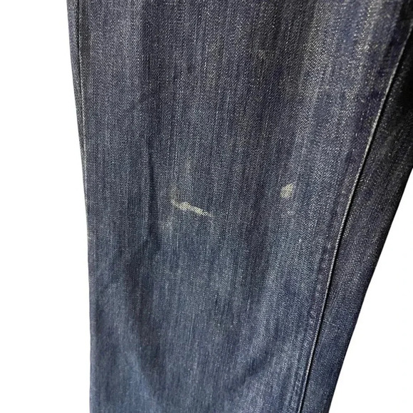 Old Navy Jeans Size 6 Below Waist 100% Cotton Dark Blue Denim Flare Wide Leg - Picture 4 of 6